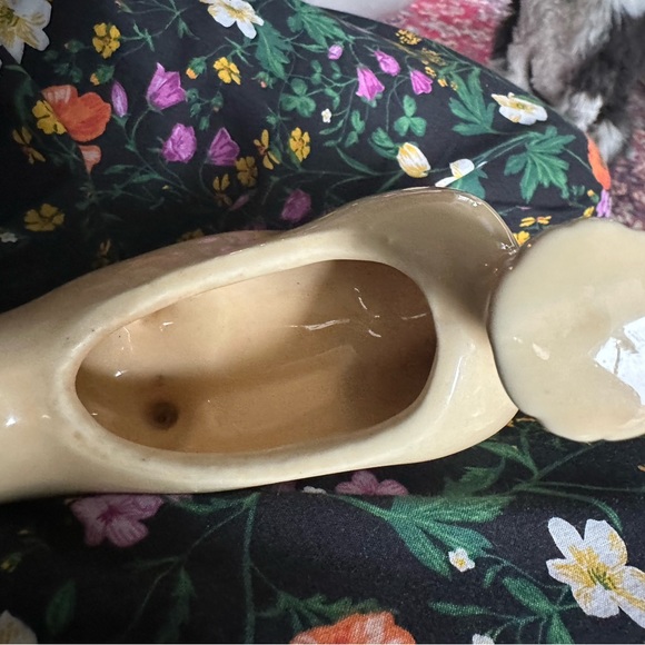 Vintage Deer Creamware Planter - Picture 4 of 8